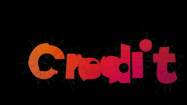 Credit Limit Text Changing Tessellated Looping Meshes Text Morph