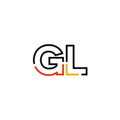 Letter GL logo icon design template elements
