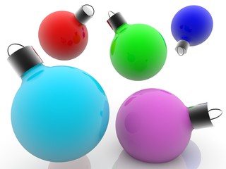 Colorful Christmas decorations