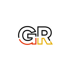 Letter GR logo icon design template elements