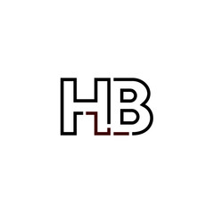 Letter HB logo icon design template elements