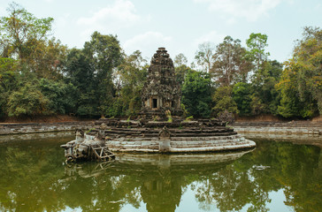 Fototapeta na wymiar Angkor Wat Temple in Cambodia near Siem Reap city in Asia