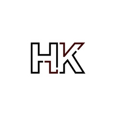 Letter HK logo icon design template elements