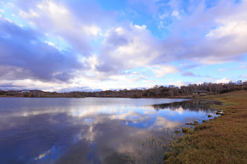 natural scenery of the princess lake of Ulan cloth in Inner Mongolia