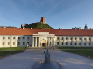 Obraz premium Vilnius downtown. Drone footage. Lithuania.