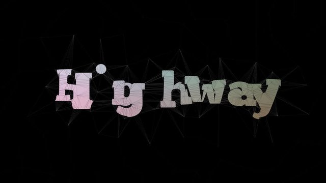 Highway Code Text Changing Tessellating Looping Meshes Text Morph