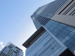 Fototapeta na wymiar View of a skyscraper in downtown Toronto in Ontario Canada