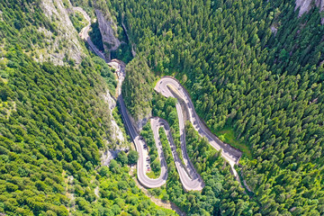 Summer serpentine road