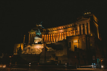 Fototapeta na wymiar Altare della Patria at night, Piazza Venezia, Rome, Italy