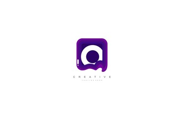 Initial Letter O Abstract Trendy Paper Art Style Logotype