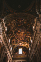 interior of cathedral in Rome, Italy