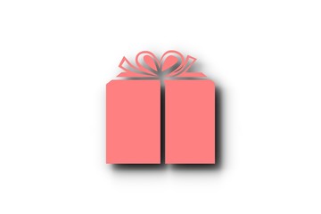 gift box with bow isolated on white background