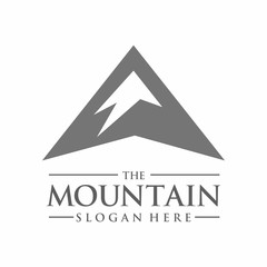Mountain, peak, logo icon design template vector illustration