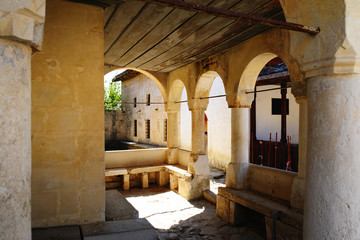 Karaites kenassas. Ancient building in the cave town of Chufut-Kale, Crimea.