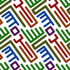 Children drawn lines pattern vector illustration