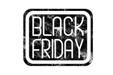 plate on a white background Black Friday. Stamp.
