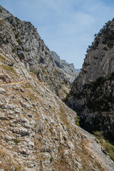 paisaje en Ruta del Cares entre Asturias y León