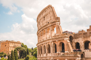 colosseum in rome italy - obrazy, fototapety, plakaty