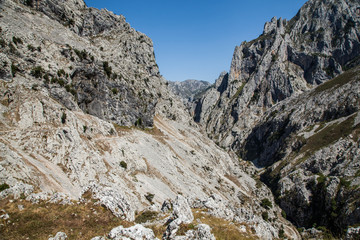 paisaje en Ruta del Cares entre Asturias y León