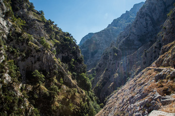 paisaje en Ruta del Cares entre Asturias y León