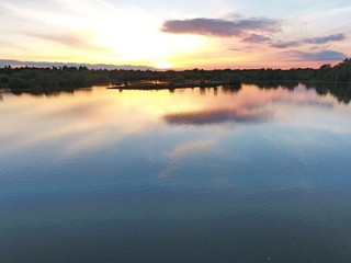 Beautiful parks. United Kingdom. Drone footage.