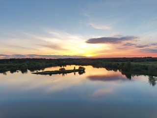 Beautiful parks. United Kingdom. Drone footage.