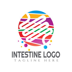 collection of intestinal logos, symbols of human intestinal organs. creative vector logo design, gut logo, health and medical icons, symbols, illustration elements