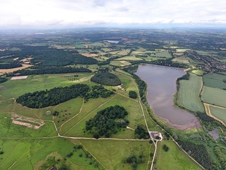 Beautiful parks. United Kingdom. Drone footage.