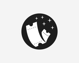 Obraz premium Ticket Logo Template Design Vector Illustration With White Background