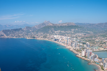 Naklejka premium View of the bay of Altea from the mountain