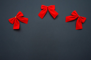 decorative bows on a plain background. red bows.