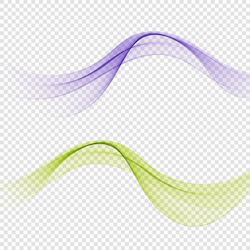 Bright Green Blue Speed Abstract Lines Flow Minimalistic Fresh Swoosh Seasonal Spring Wave Transition Divider Editable Template. Vector Illustration