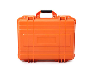 Hard Shell Waterproof Case. Isolated with handmade clipping path.