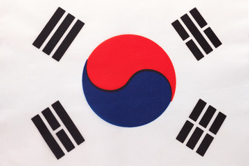 South Korea National Fabric Flag