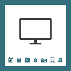 Monitor icon for web and mobile