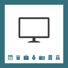Monitor icon for web and mobile