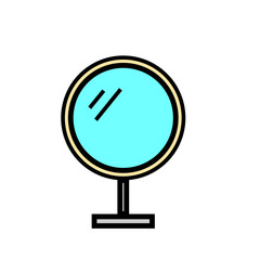 simple icon vector, makeup mirror