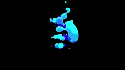 Animated liquid preloader in perfect loop. Motion graphic design  and progress loading circle bar.