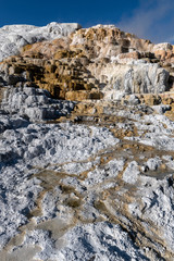 Fototapeta na wymiar Lower Terrace Mammoth Hot Springs, Yellowstone