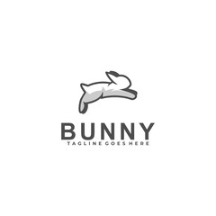 Bunny Jump Illustration Vector Design Template,