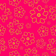 Seamless floral pattern abstract natural shapes repeat endless background
