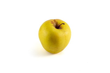 Ripe apple pear on a white background