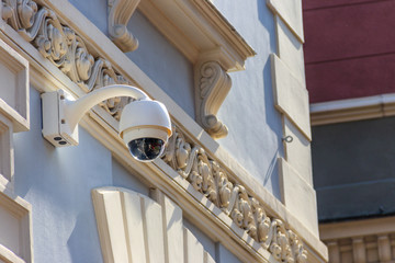 Surveillance camera or CCTV system is device to record video for security about shop, store, house, hotel or offices