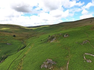 Fototapeta na wymiar Mountains in Wales. Drone footage.