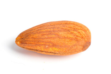 almond nut isolated on white background