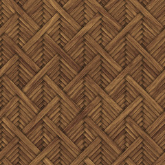 Gesneden geometrisch patroon op hout naadloze achtergrondstructuur, diagonale strepen, kruispatroon, 3d illustratie