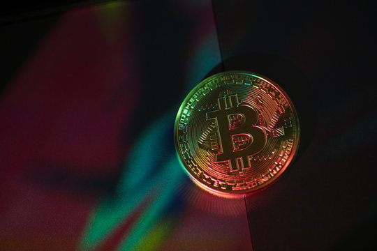Close up of bitcoin