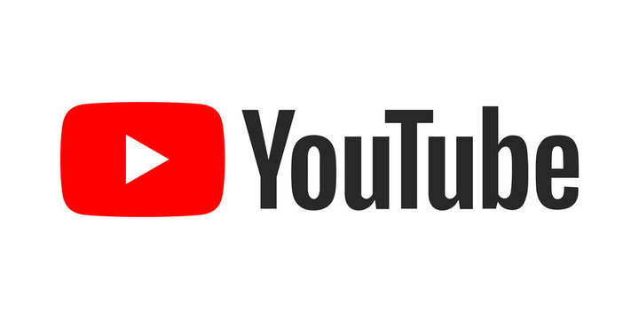 Youtube logo on a white background