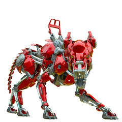 Naklejka premium cyber dog is ready to attack
