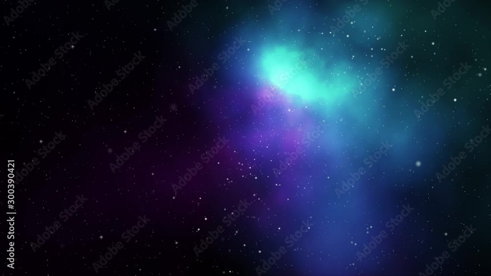 Poster abstract background flying pass through the milky way galaxy with stars and space dust in the univer